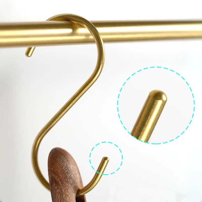 Gancio per mensola in ottone da 10 pezzi raccordi per gancio per barra portasciugamani da cucina a forma di S creativo nordico