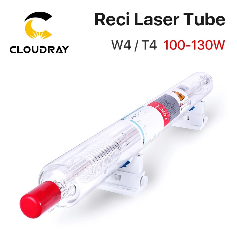 Cloudray Reci W4/T4 100W-130W Laser Tube CO2 Wooden Case Packaging Diameter. 80 mm/65 mm for laser engraving machine CO2 S4 Z4