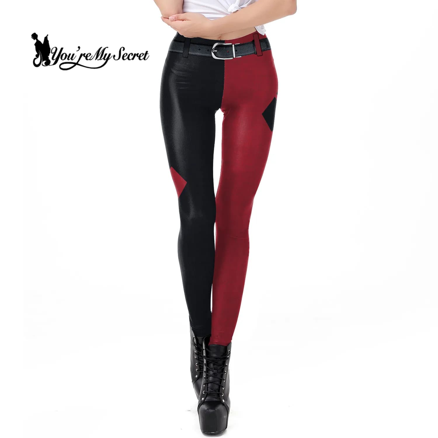 [Sei il mio segreto] Pantaloni con stampa da colorare con motivo speciale Moda donna Cool Halloween Allenamento Leggings a vita alta Donna Fitness