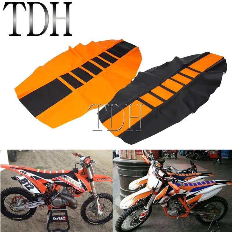 MX Enduro arancione Gripper di trazione a coste coprisedile per EXC XCW XCF SX SX-F sei giorni 65 85 125 150 250 350 450 500 Motocross