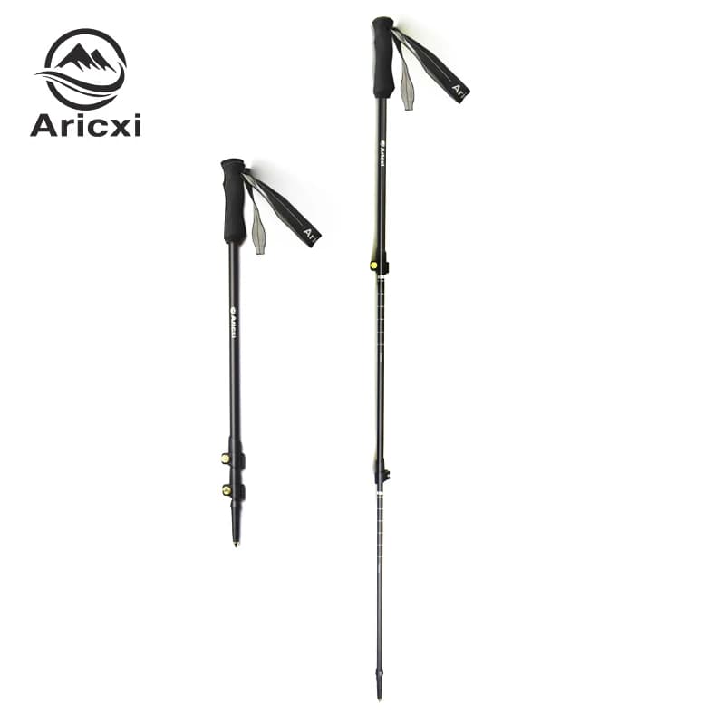 Aricxi Flip Locks Ultralight Adjustable Trekking Stick Trail Running Carbon Fiber Walking Stick