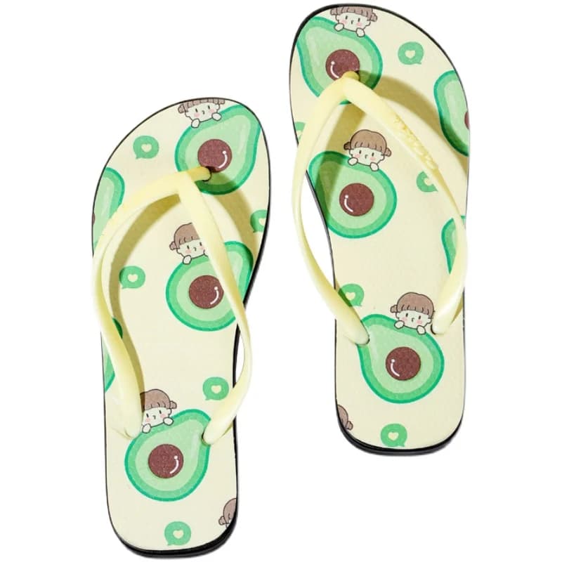 Women's Sweet Cute Cartoon Slippers Student Beach Leisure Non-slip Beach Flip Flops