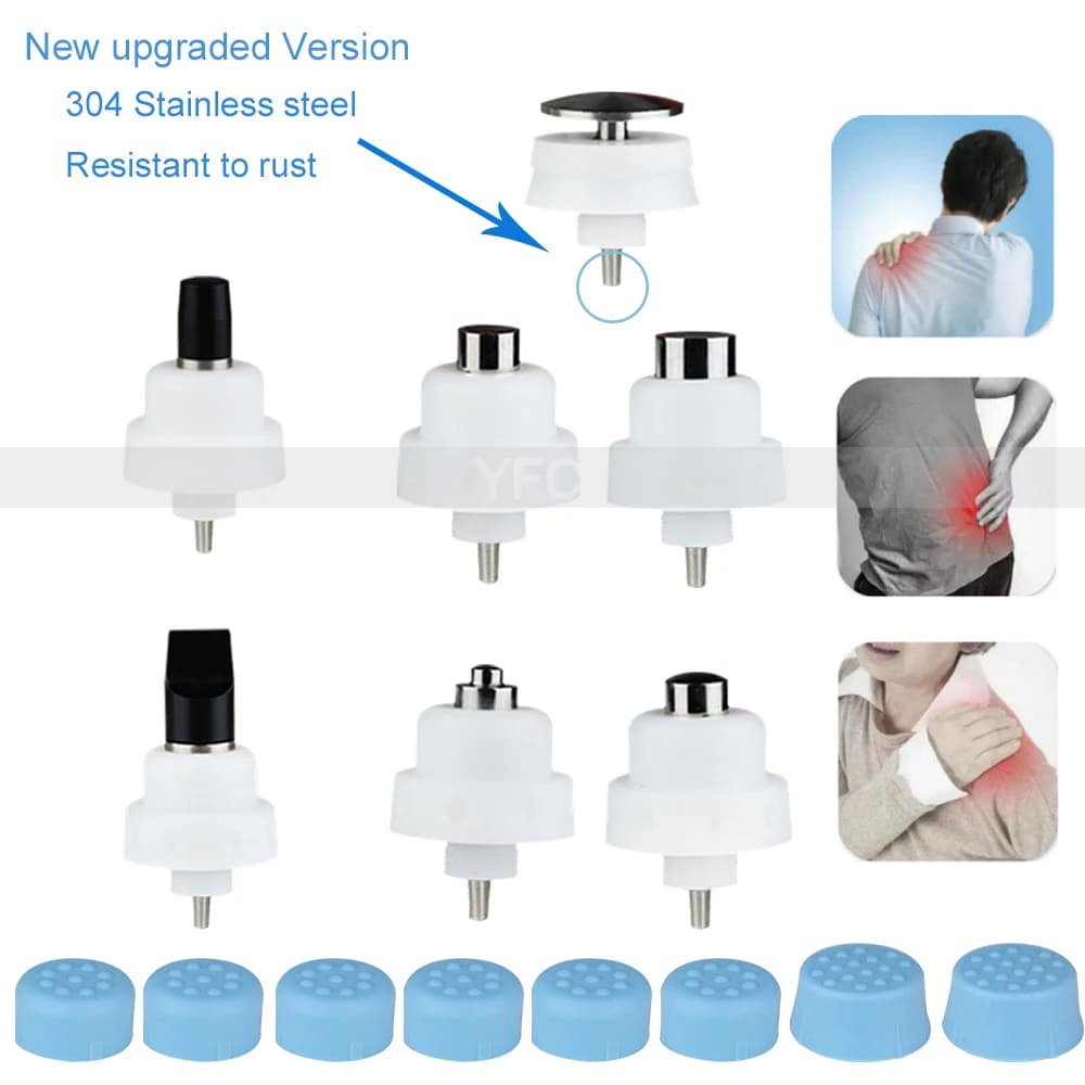 Spare accessories for massage probe for shock wave therapy machine, band gun, 8 mm instrument, 15 mm, 36 mm, ED treatment
