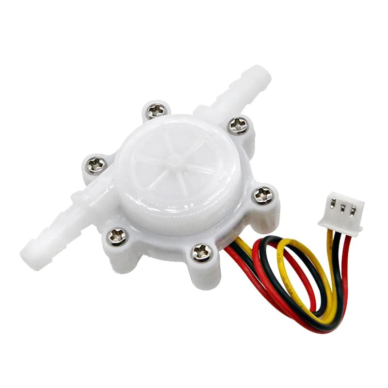 Sensore di flusso dell'acqua del tubo flessibile da 7MM sensore di Hall 1.75MPa distributore d'acqua della macchina da caffè depuratore d'acqua misuratore di portata a microturbina DC5 ~ 18V