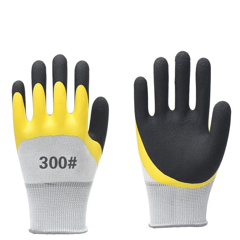 Non-slip Guanti Da Lavoro di Protezione A Mano 13 Gauge Poliestere Glvoes Borsette Rivestito In Lattice Guanti Da Lavoro