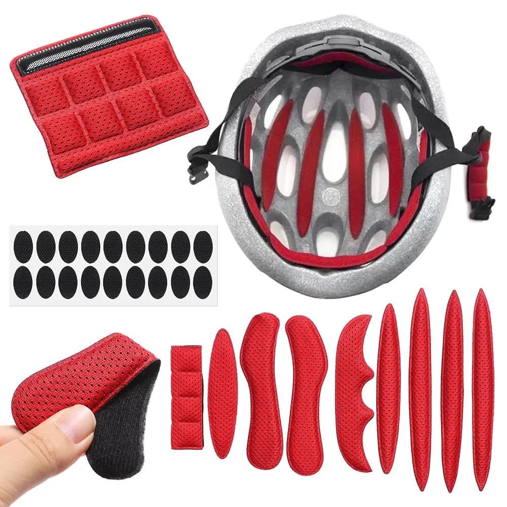 27 pz/set kit imbottitura casco sigillato spugna di ricambio moto bicicletta ciclismo universale schiuma pad Set