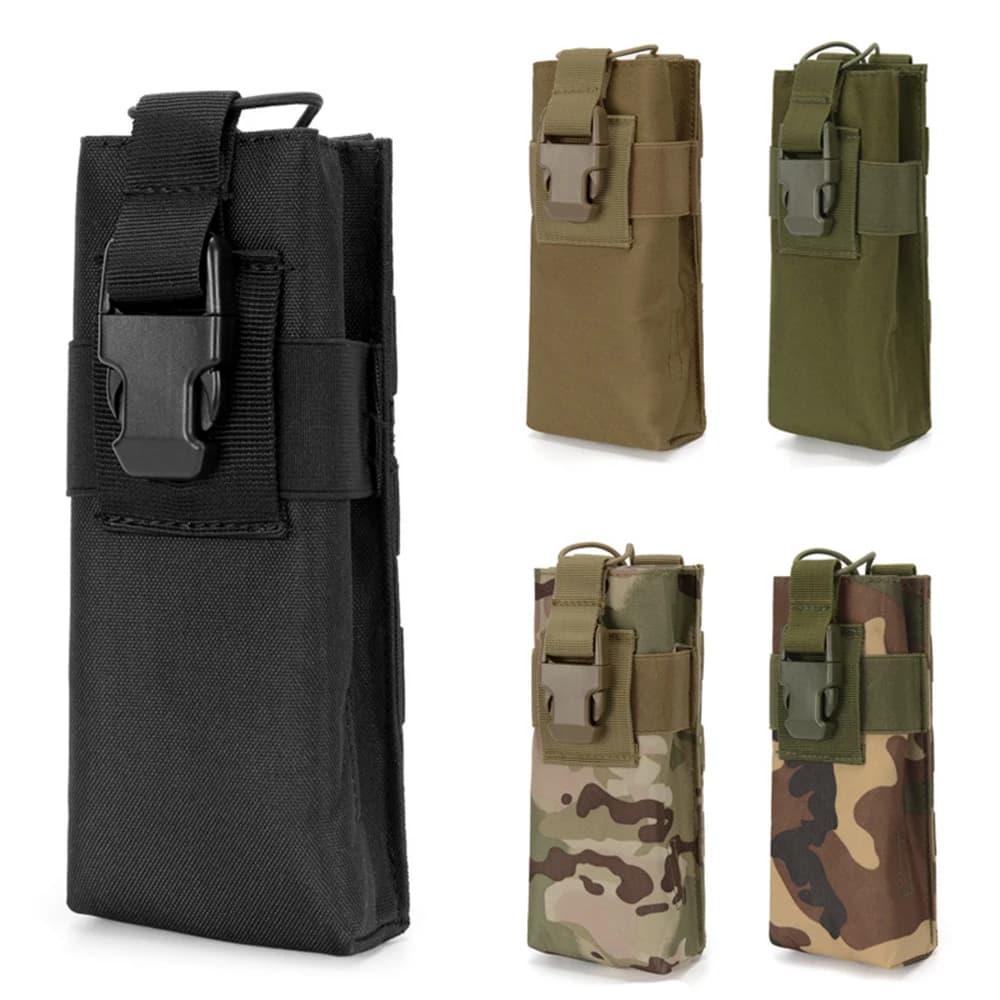 Tasca tattica Molle Radio Walkie Talkie Pouch Caccia Marsupio Tasca porta sport all'aria aperta campeggio Radio Magazine Mag Pocket