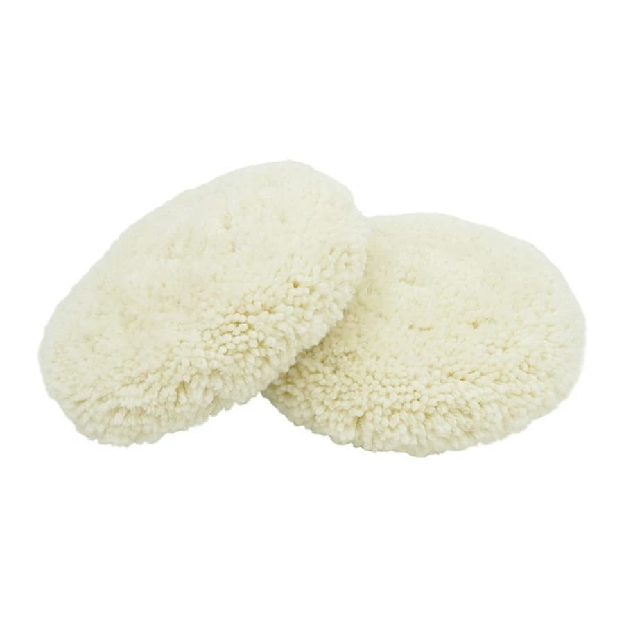 Tampone per lucidatura in lana a doppia faccia da 7 pollici per lucidatrice per auto, lucidatura, rettifica, ceratura