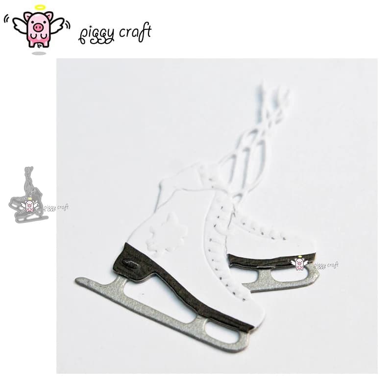Piggy Craft Metal Strip Cutting Die Shoe Ice Skating Shoes Scrapbook Craft Paper Knife Blade Stancil Punching Machine Dies