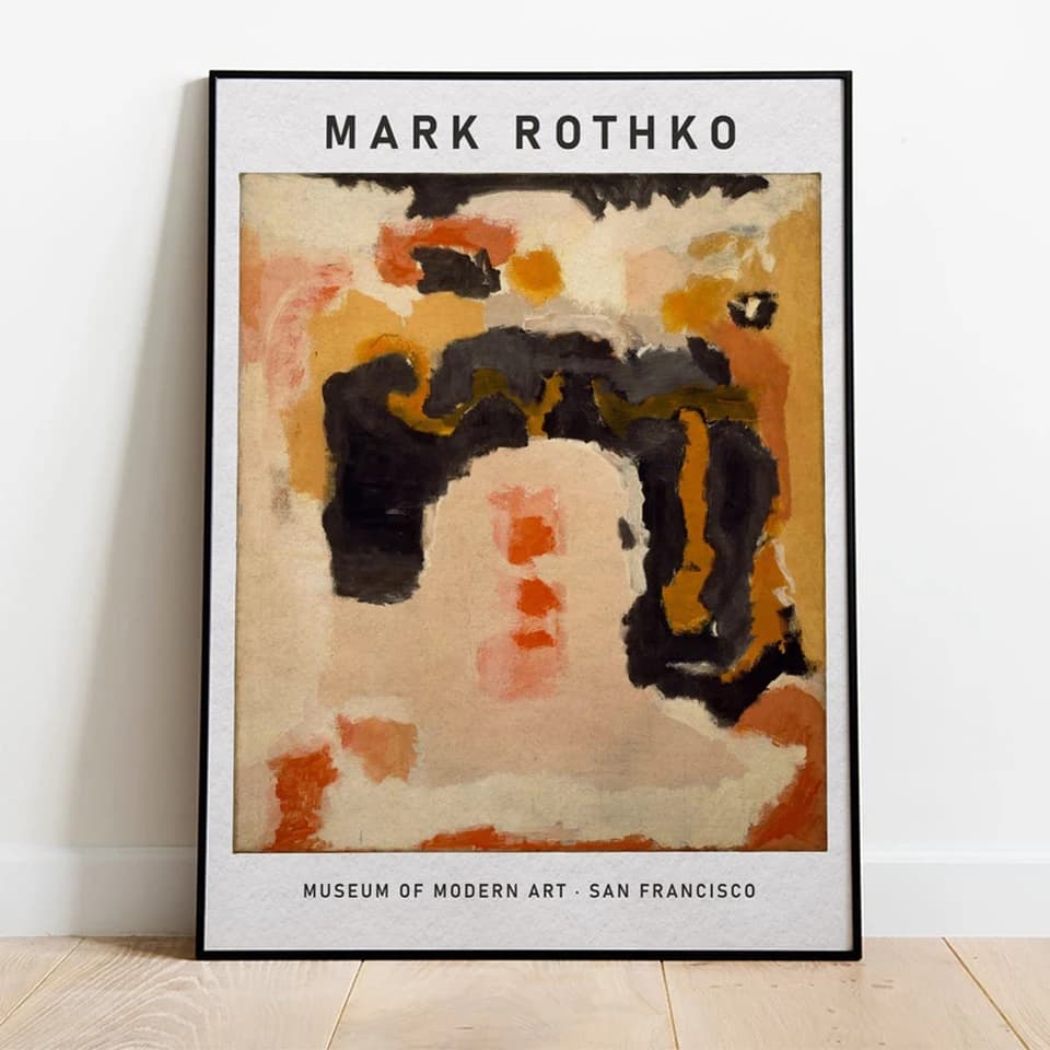 Home Decorations Tela Print HD Mark Rothko Poster Abstract Painting Modern Wall Art Minimalism Living Room Modular Frame