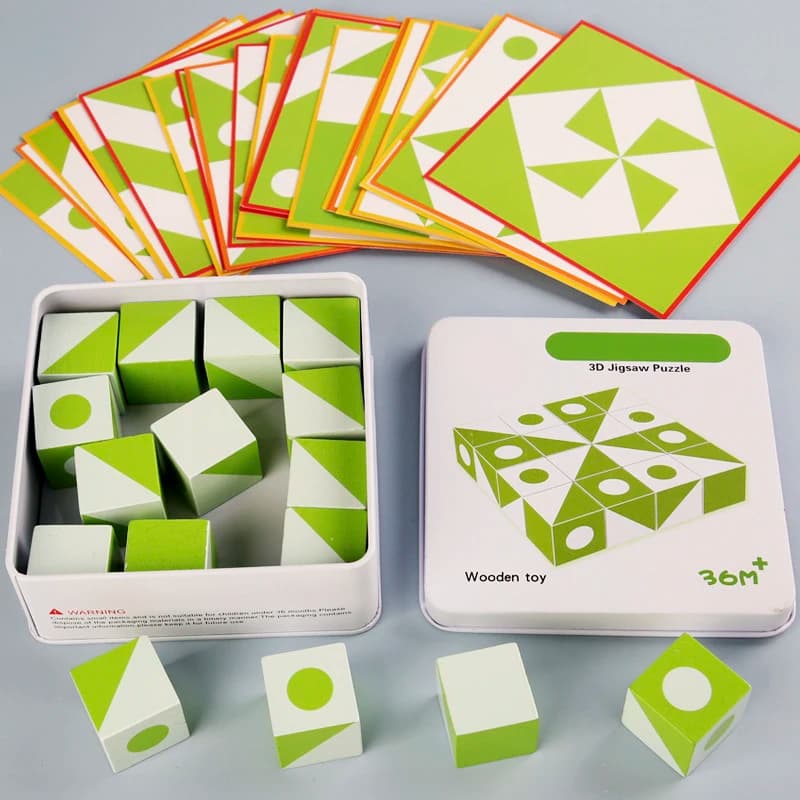 Giocattoli in legno fai-da-te Puzzle 3D spazio pensiero immaginazione gioco logico matematica per bambini giocattoli educativi giochi da tavolo regali per bambini