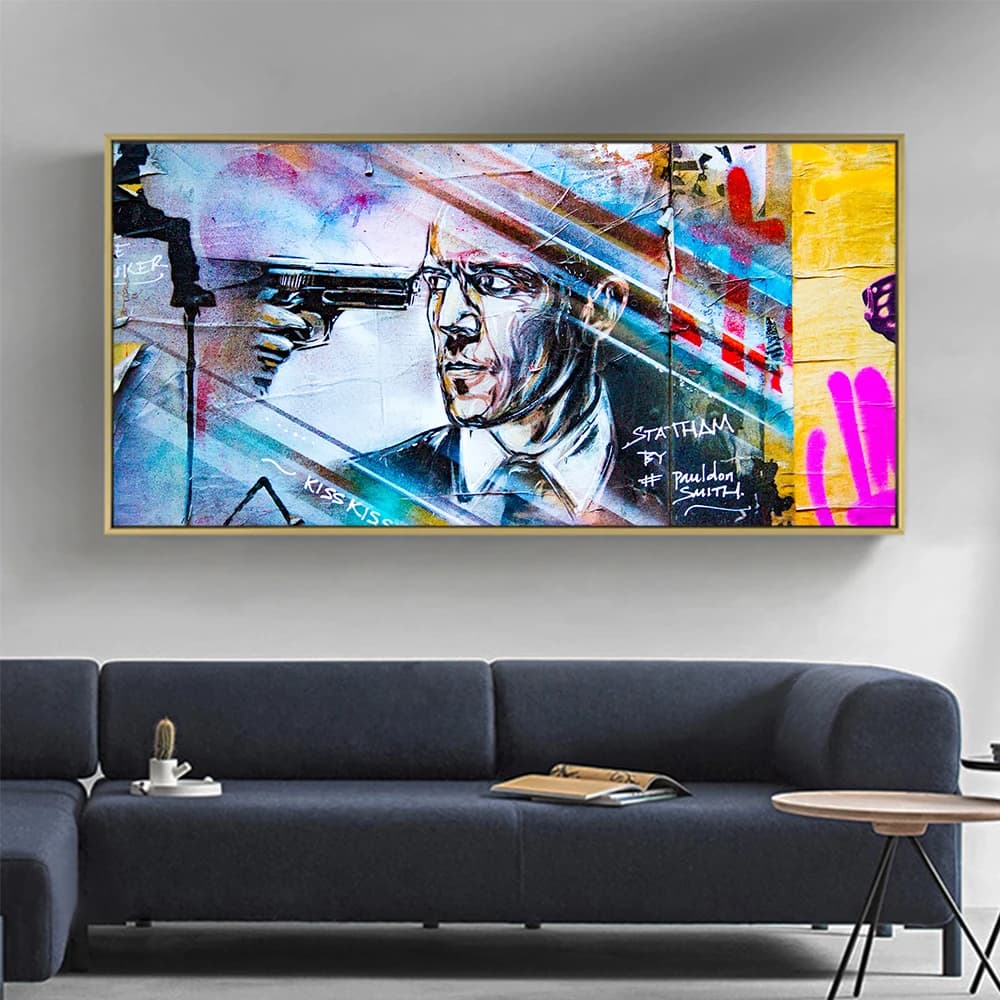Decorazione da parete per ufficio Pittura Stampe da parete su tela Immagine artistica Stampa su tela Pittura su tela Graffiti Figura Decorazione da parete Senza cornice