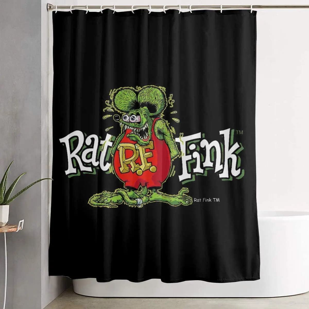 Tenda con motivo a Fink non ratto, tenda da doccia per bagno ispessita impermeabile