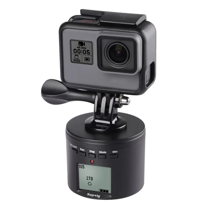 Per Dji Osmo Action Time Lapse treppiede di montaggio Smart Electric Panning Rotating Per Go Pro Max 10 9 8 insta 360 ONE X 2 R Accessorio