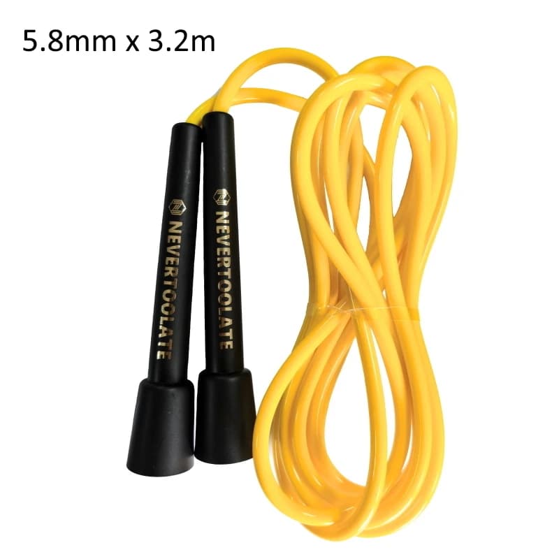 NEVERTOOLATE 143 gram 5.8mm diameter 10.5ft 3.2 meter between handles rope length speed skip rope jump fitness crossfit