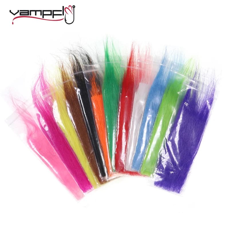 Vampfly 2 pezzi lungo peloso pelliccia artigianale artificiale fibra sintetica soffice Fly legatura materiale corpo e coda per salmone luccio Streamer Fly