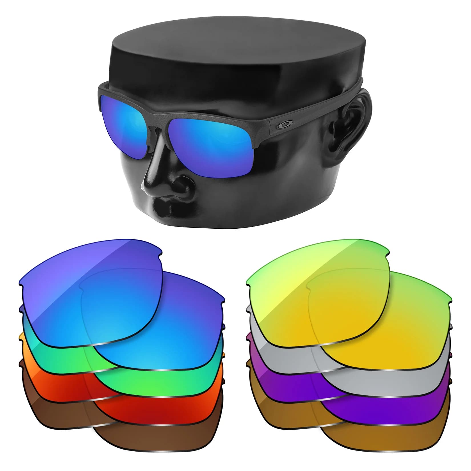 OOWLIT lenti di ricambio polarizzate per-occhiali da sole Oakley Sliver Edge Asian Fit OO9414 (solo obiettivo)