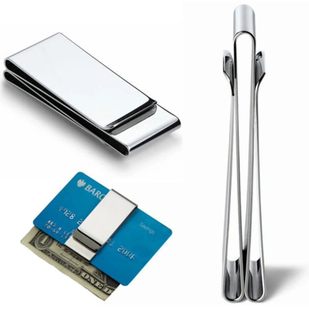 Fermasoldi in acciaio inox 3 cartelle porta carte di credito multifunzione fermasoldi carta fermasoldi Clip accessori 2024 nuovo