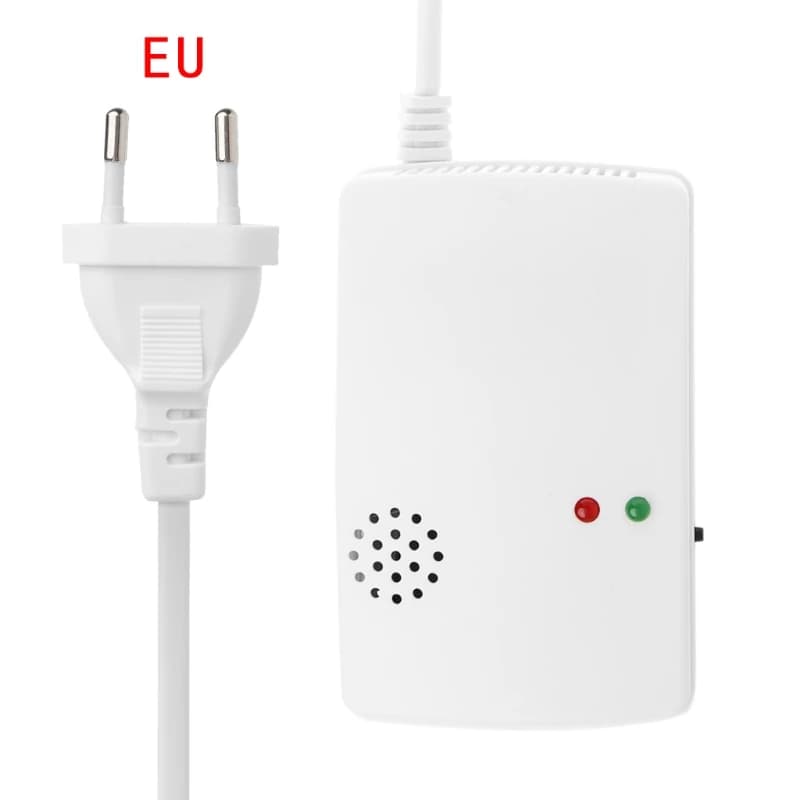 Rilevatore di perdite di gas Propano combustibile Butano Metano Sensore domestico intelligente Sensore di allarme di sicurezza del gas naturale Avvertimento Spina europea