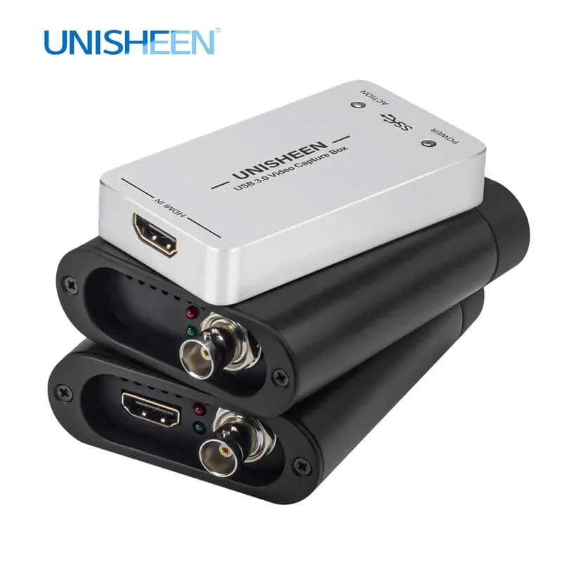 UNISHEEN Portatile USB 60FPS SDI HDMI VIDEO CAPTURE Card Box Grabber Dongle Adattatore TIPO C Driver gratuito win11 Linux Mac