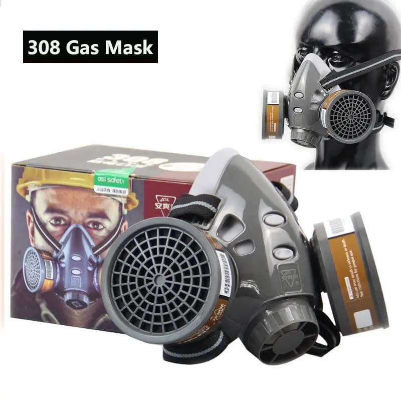 Maschera antigas per respiratore a pieno facciale con vernice Spray Glasse di sicurezza decorazione di pesticidi chimici formaldeide antipolvere con filtro