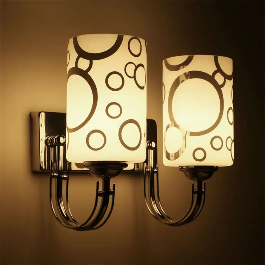 Nordic Silver Glass Hoop Pull-Up Lamp for Bedroom Bar hallway Deck House Lamp Lamps for Interior