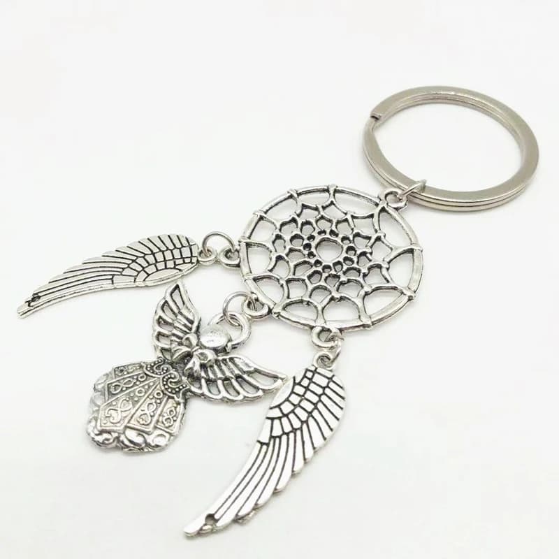 Creative Dreamcatcher Wings Angel Keychain Handmade Keychain Personality Angel Wings Keychain Car Keychain Gifts