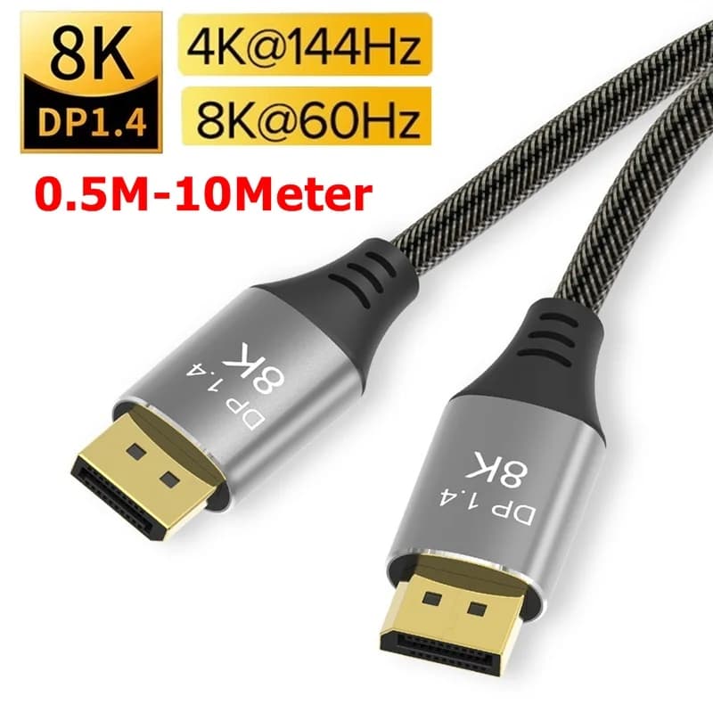 Cavo DisplayPort1.4 8K Convertitore DisplayPort reale 8K@60Hz 4K@144Hz 0,5M-10Metro