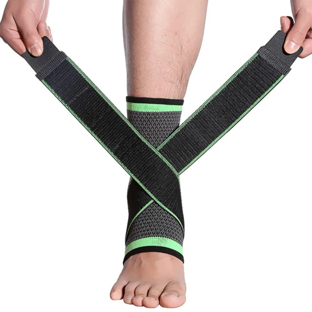 2 Pezzi Supporto Caviglia Sportivo Protettivo per Calcio e Basket, Fascia a Compressione in Nylon, Protezione Caviglia