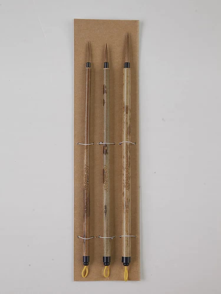 ArtSecret 3PC/Set BK-02 Luxurious Kolinsky Hair Calligraphy Brush Pen Ancient Chinese Script Writing Drawing Bamboo Handle
