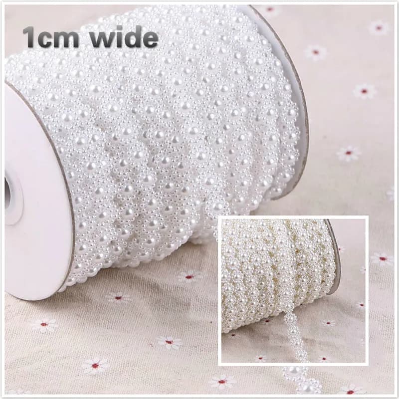Tendenza linea sottile nastro di pizzo con perline cappello fai da te borsa cinturino scarpe abito da sposa decorativo copricapo gioielli cento fornitura di abbinamento