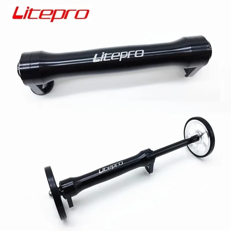 Bicicletta pieghevole LITEPRO per Brompton Easy Wheel Extension Bar asta telescopica in lega di alluminio accessori per biciclette da ciclismo