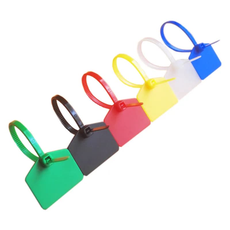 100 pz 3*120mm colore Nylon impermeabile etichetta cravatte blocco rete fascette piastra di identificazione sigillo di plastica segni segni per fili