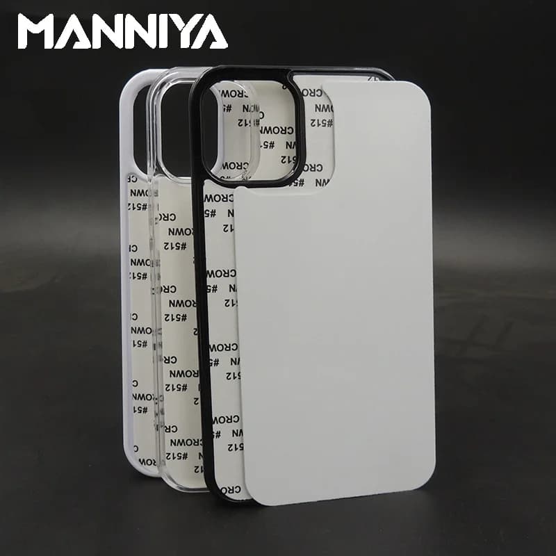 MANNIYA Custodia in plastica bianca per sublimazione per iPhone 17 16 15 14 13 12 11 Pro Max XS XR XS MAX 7 8 PLUS SE 2020, 10 pz/lotto