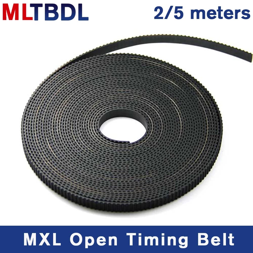 Cinghia dentata aperta MXL da 1/2/5 metri Larghezza 6mm 10mm Materiale in gomma Passo 2.032mm Cinghia sincrona MXL per macchina CNC/taglio/laser
