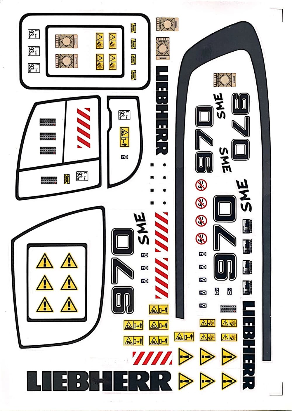 K970 updated adhesive metal model sticker for mounting toy toy for metal excavator toy mounting model