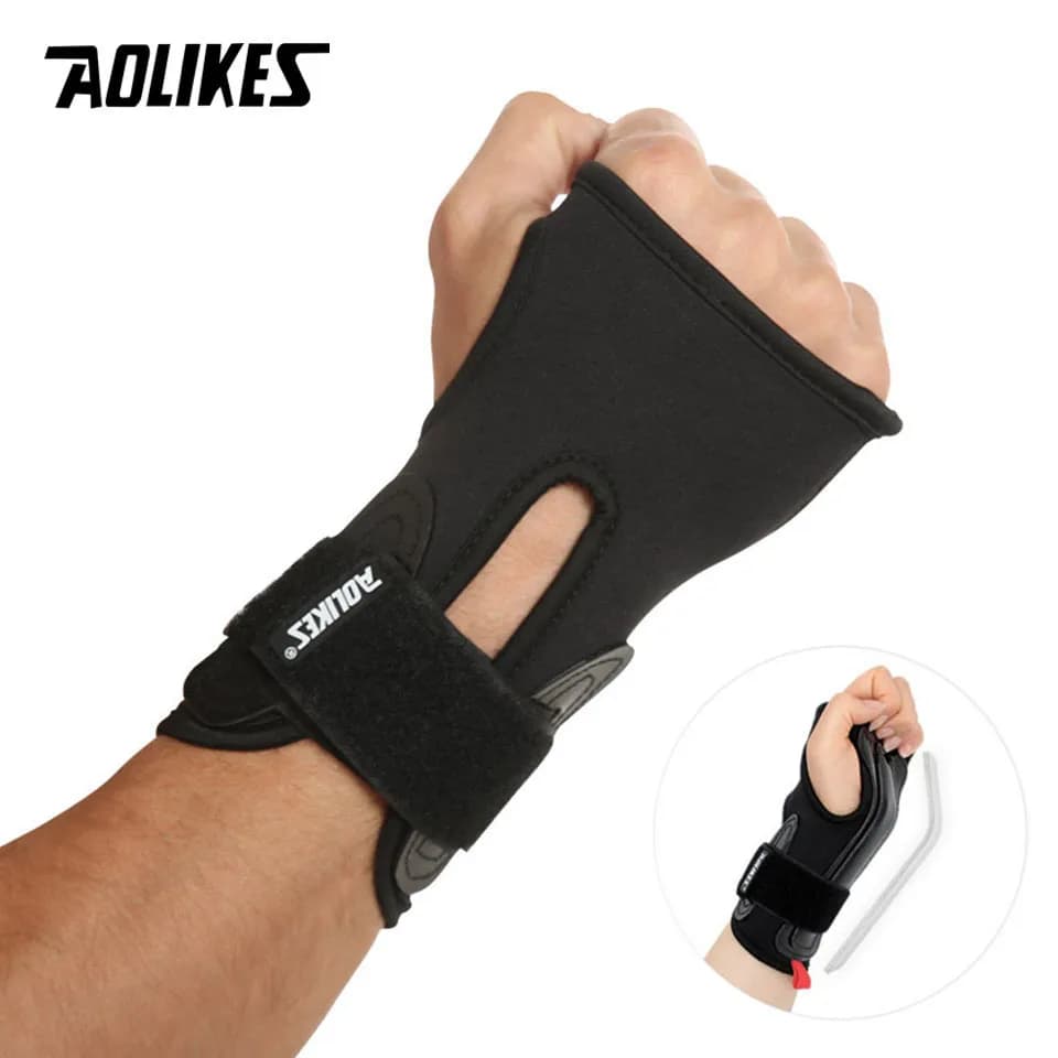 AOLIKES 1 paio supporto per polso da sci Gear protezione per le mani Roller Palm pad Protector Snowboard pattinaggio Guard uomo donna