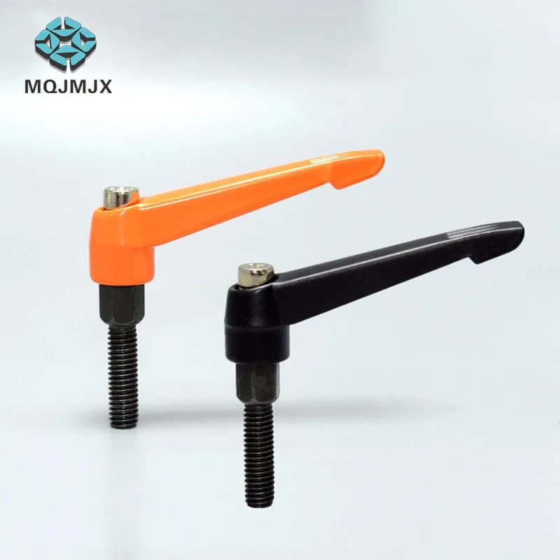 1Pcs M4/M5/M6/M8/M10/M12/M16 Clamping Lever Machinery Adjustable Handle Locking External Male in Stock Thread Knob Hex Screws