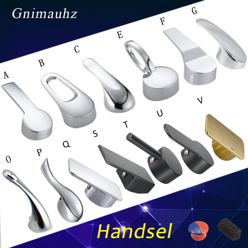 Handle for switch hot cold faucet bathroom kitchen, 35mm/40mm black gold blender washbasin spare cover accessories for shower faucets