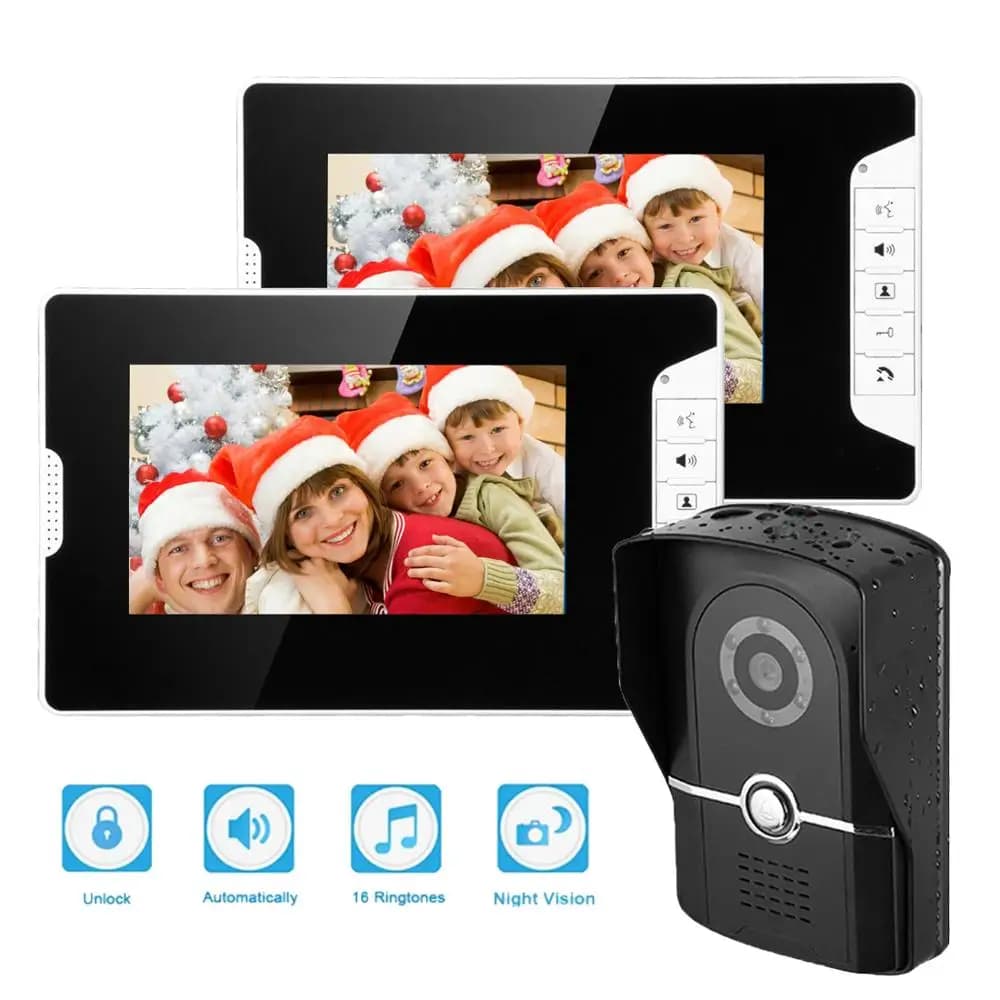 Videocitofono SYSD Campanello cablato Citofono Sistema di sicurezza domestica Telecamera impermeabile con sblocco
