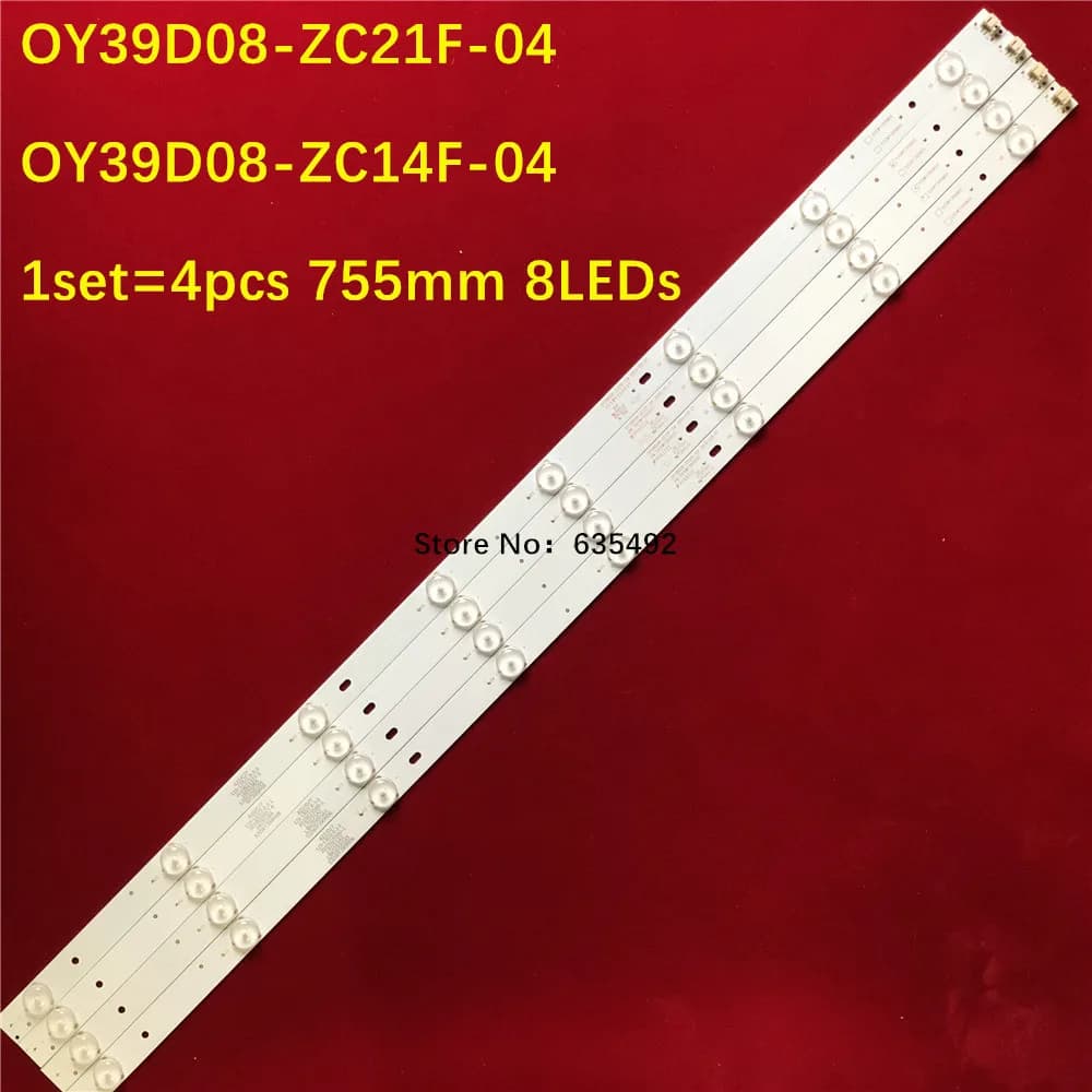 Striscia di retroilluminazione a LED 8 Lampada per LE39D71 LE39F51S LE39D58 LE39D59SA OY39D08-ZC14F-04 OY39D08-ZC21F-04 LED-39B350 LS390TU5P03