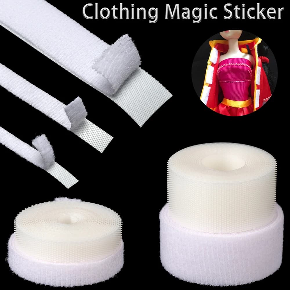 Nastro magico Autoadesivo Della Bambola Della Peluche Cucire Vestiti di Fissaggio Per Cucire il Nastro Pasta Cinghia FAI DA TE mini Accessori di Abbigliamento 6/8/20 millimetri di Larghezza