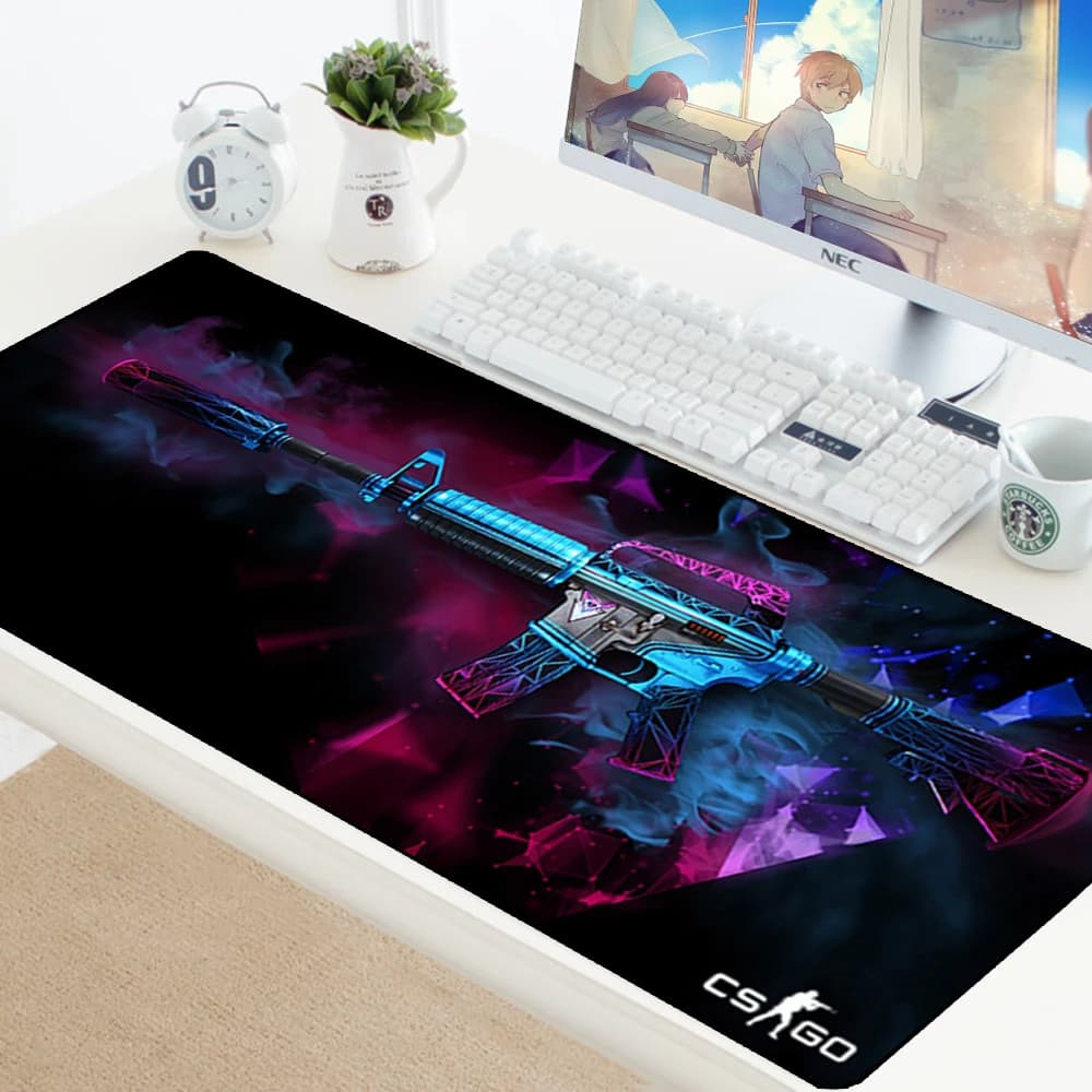 CS GO Tappetino per mouse grande personalizzato Tappetino per tastiere veloci Tappetino per mouse da gioco in gomma Tappetino da scrivania per giocatore di gioco PC desktop Computer portatile Csgo