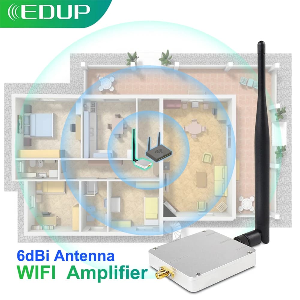 EDUP 4W Ripetitore di segnale wireless WiFi Booster Amplificatore WIFI 2.4GHz 5GHz Adattatore di estensione della portata del segnale per ripetitore del router