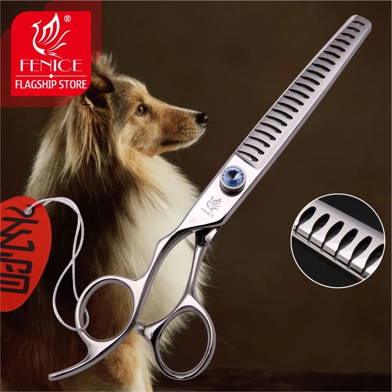 Fenice Professional JP440C Acciaio Maniglia sinistra 7/7.5 pollici Pet Dog Grooming Chunker Forbici Shark Cesoie Tasso di assottigliamento 75%