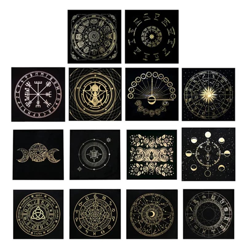 Camoscio velluto tarocchi tovaglia runa nostalazione addome tarocchi Patch tavolo copertura per maghi giochi da tavolo quotidiani Pad di carte nave di caduta