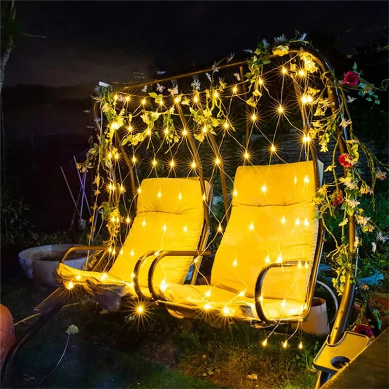 Net Curtain Lights 3*2M 8Modes Fairy String Light Garland 220V 110V Festival Christmas Decoration New Year Wedding Party