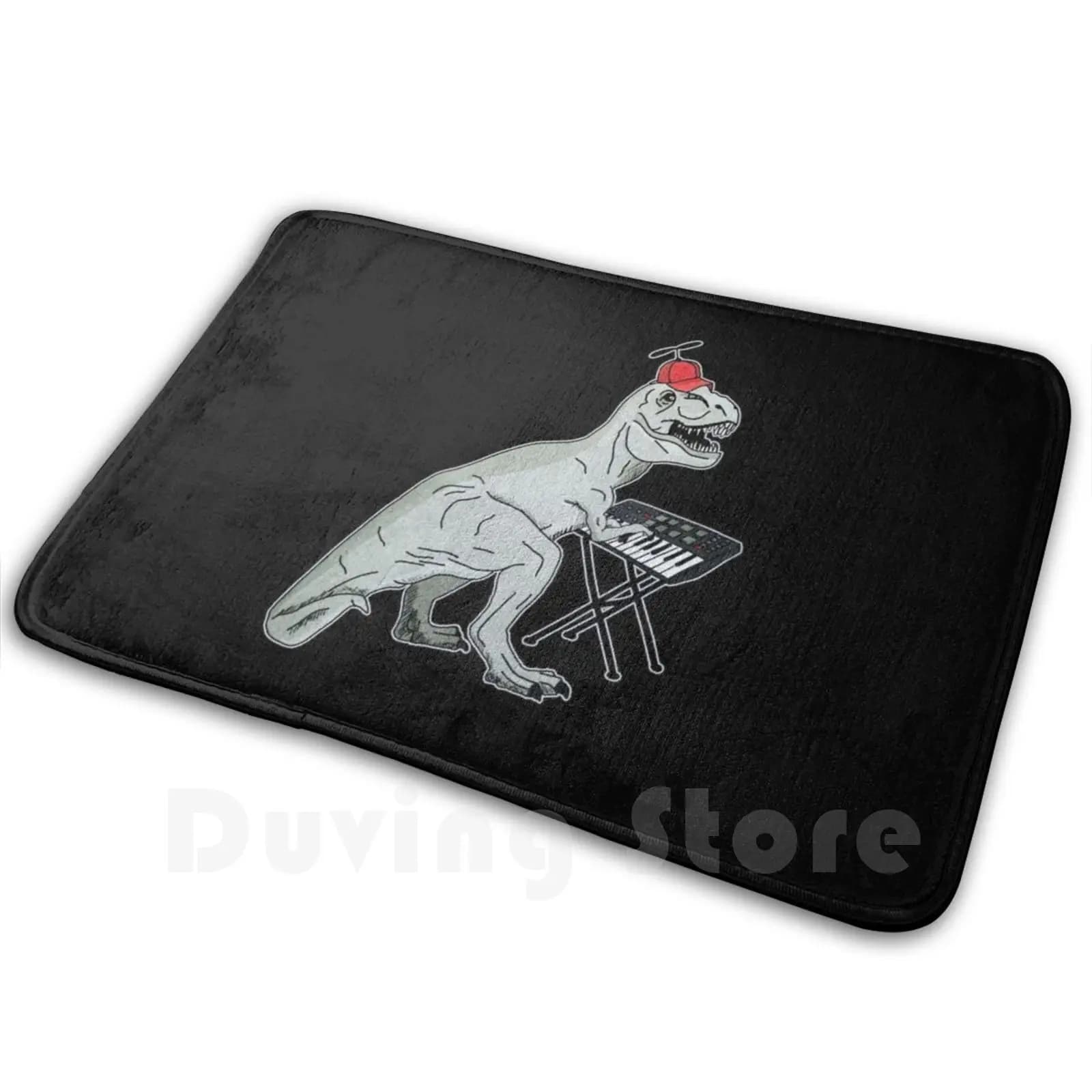 Tutti cantano lungo Tappeto Tappetino Tappeto Cuscino Morbido Divertente Umorismo Trex T Rex Simpatico Dinosauro Dino Geek Nerd Cartoon Comic