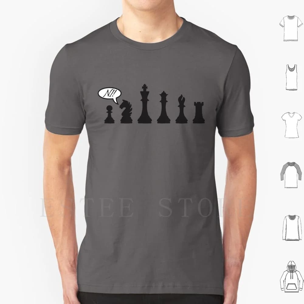 Ni! In A Crowd T Shirt Print Cotton Ni Knights Knights Of Ni Funny Geek Clever Chess Holy Grail