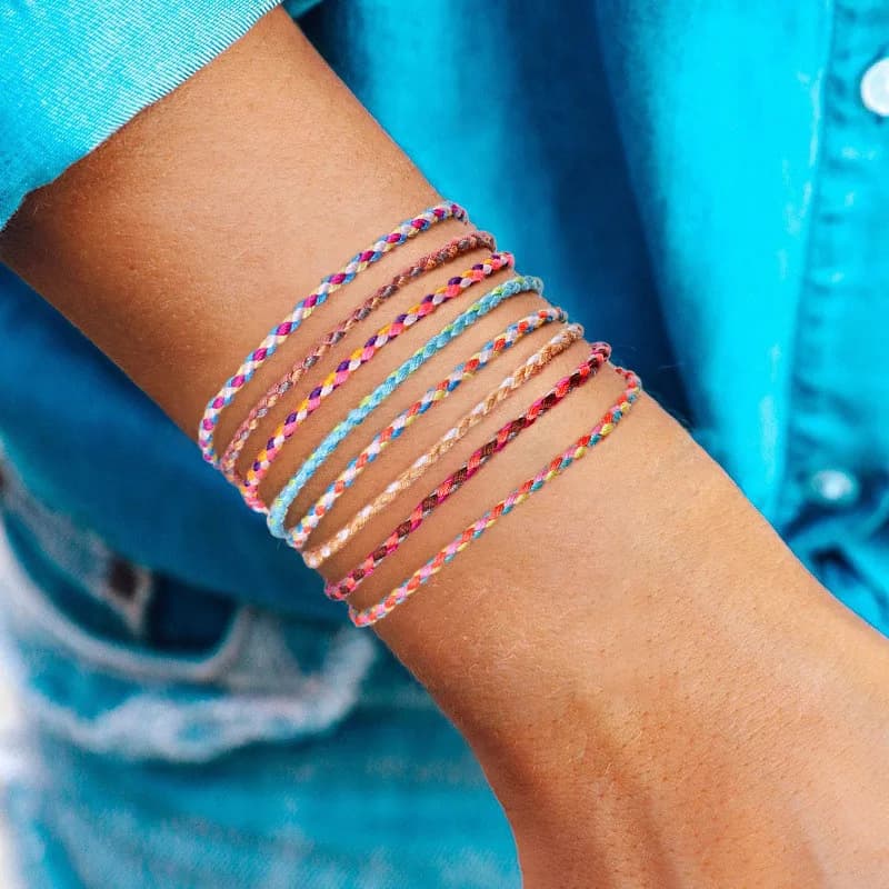 Handmade National style Color Cotton Rope Bracelet Tibetan Buddhist Lucky Charm Tibetan Thread Bracelets & Bangles For Women Men